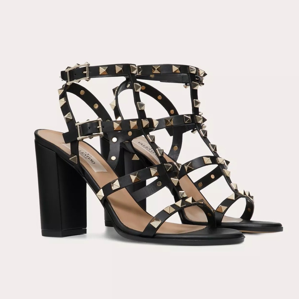 Valentino Block Sandals with Straps 90 MM